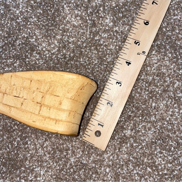 Italian Shoe Maker sandals wedge braided straps cross over brown gold SZ 9 tan - Picture 2 of 9